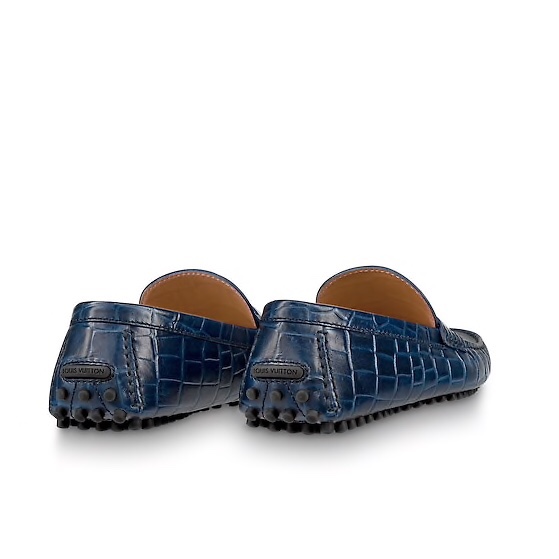 GIÀY LOUIS VUITTON BLUE CROCODILE LOAFERS