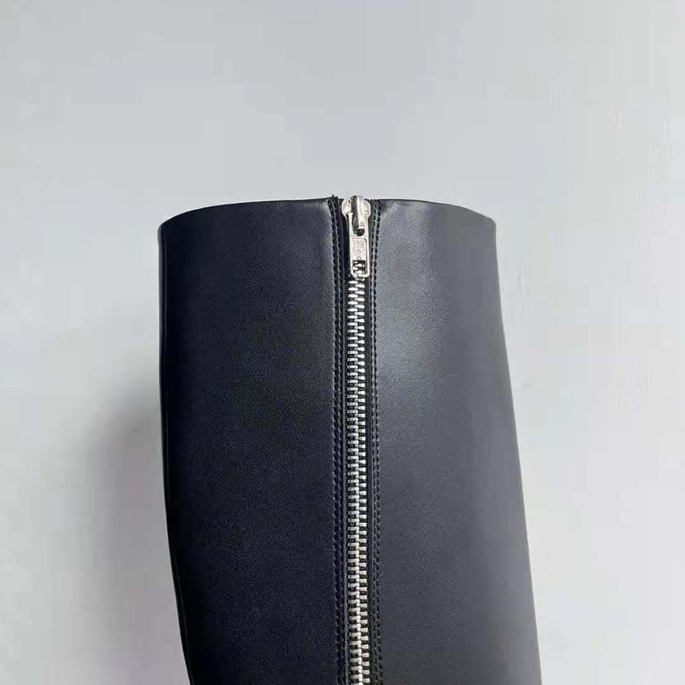 GIÀY Balenciaga Women Witch 110mm Boot in Black Shiny Soft Sheepskin