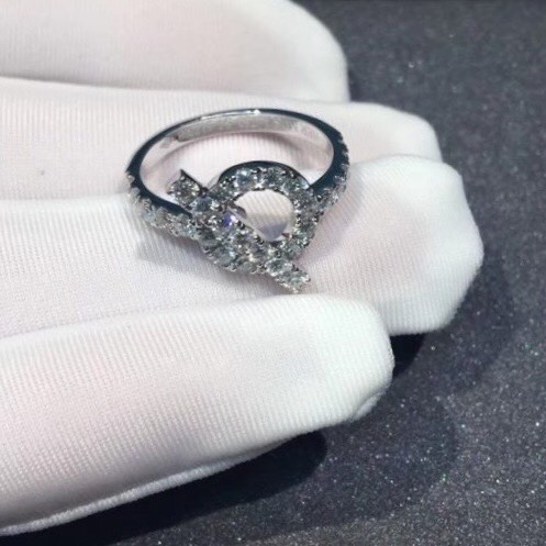NHẪN HERMES PARIS ECHAPPEE HERMES DIAMOND WHITE GOLD 18K