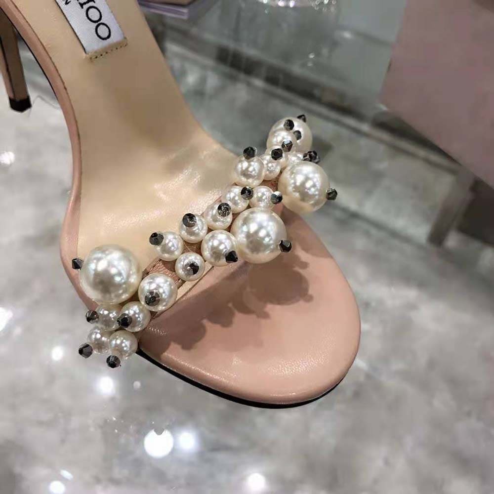 GIÀY Jimmy Choo Women Maisel 100 Ballet Pink Nappa Leather Sandals