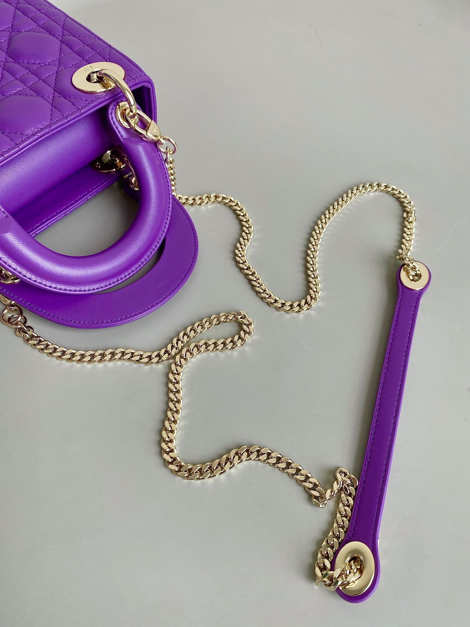 TÚI CHRISTIAN DIOR Lady Dior Bag Purple Cannage Lambskin