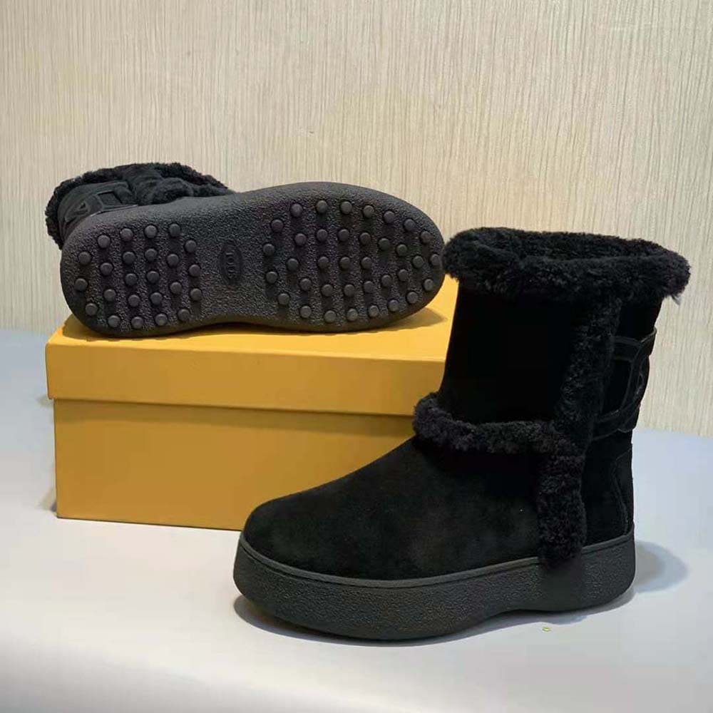 GIÀY TODS Unisex Tod’s W. G. Ankle Boots in Suede-Black