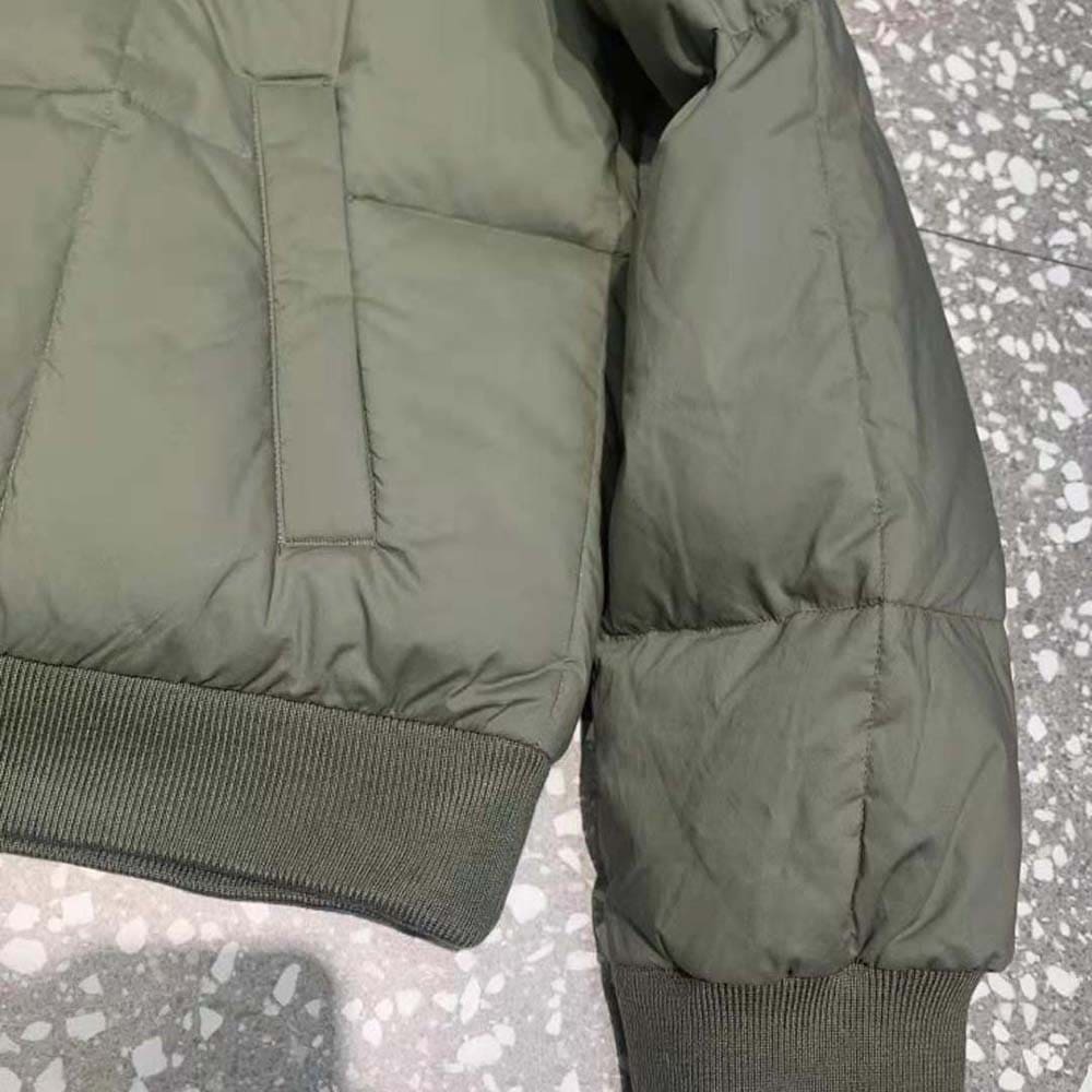 ÁO Prada Men Cropped Technical Cotton Down Jacket