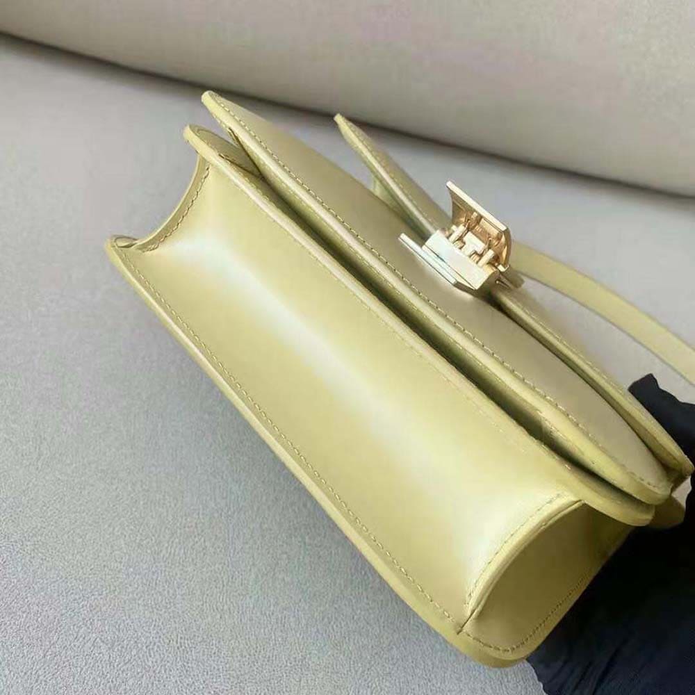 TÚI Celine Women Teen Classic Bag in Box Calfskin-Yellow