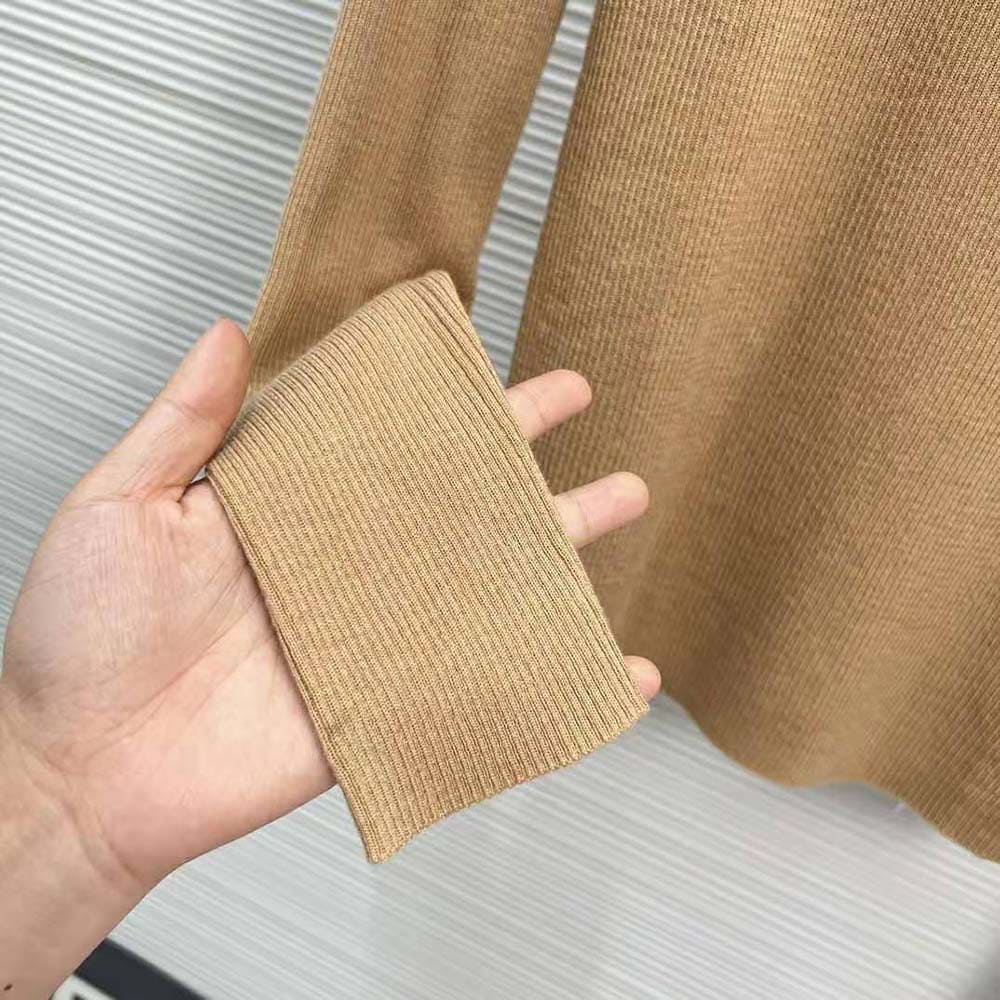 ÁO Prada Superfine Wool Turtleneck Sweater-Brown