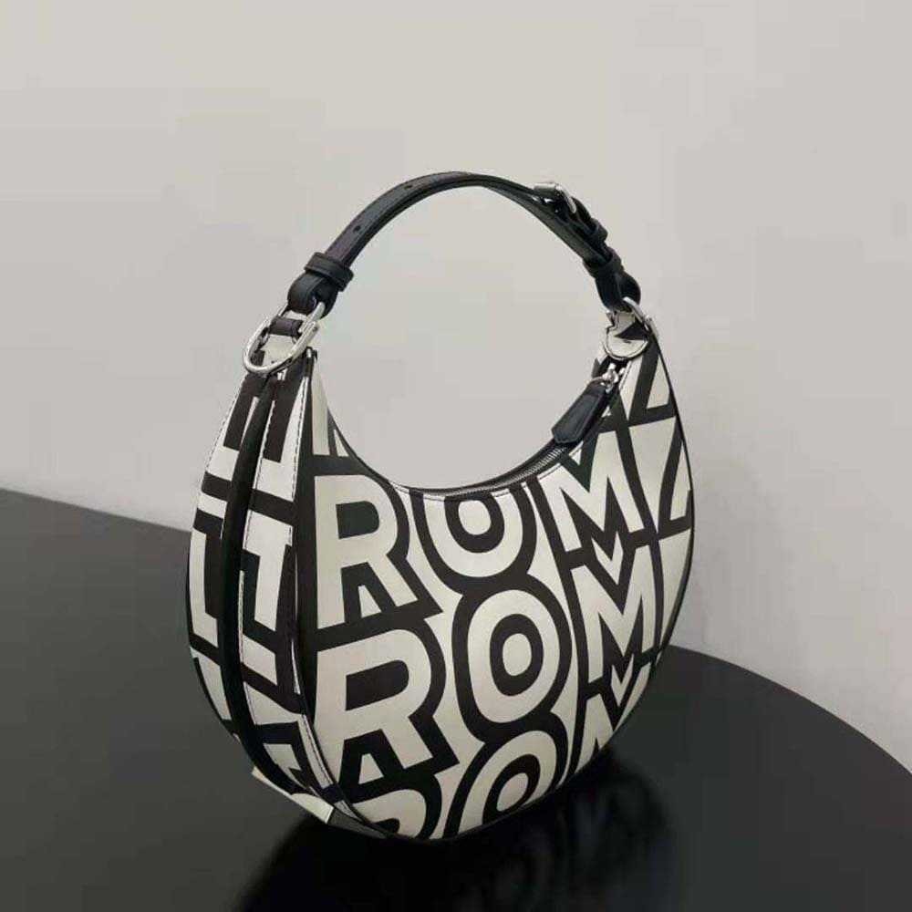 TÚI FENDI Women Fendigraphy Small Two-Tone Printed Leather Fendi Roma Capsule Bag