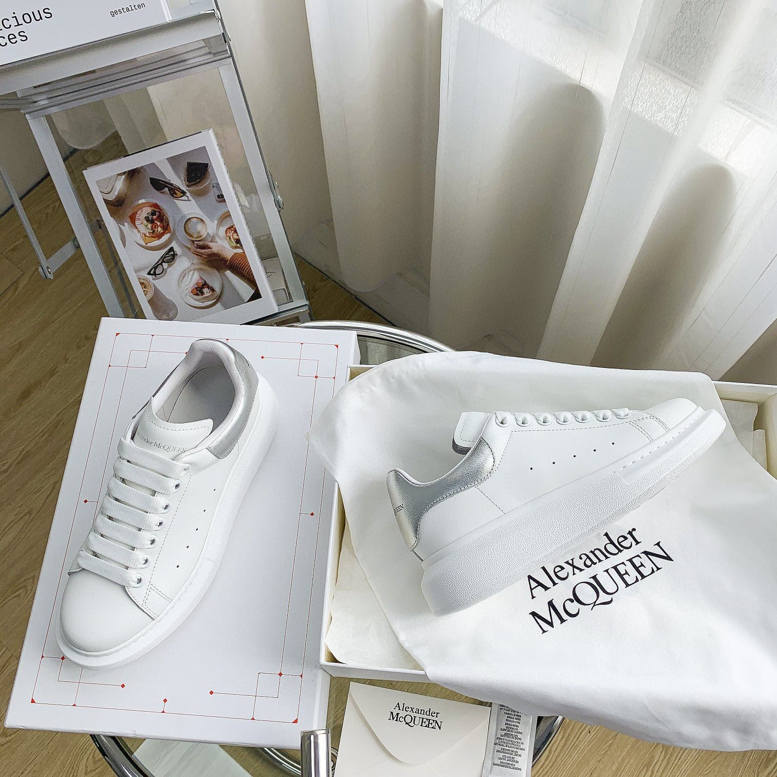GIÀY ALEXANDER MCQUEEN SNEAKERS SHOES AAA UNISEX NAM VÀ NỮ DA BÊ HẢO HẠNG