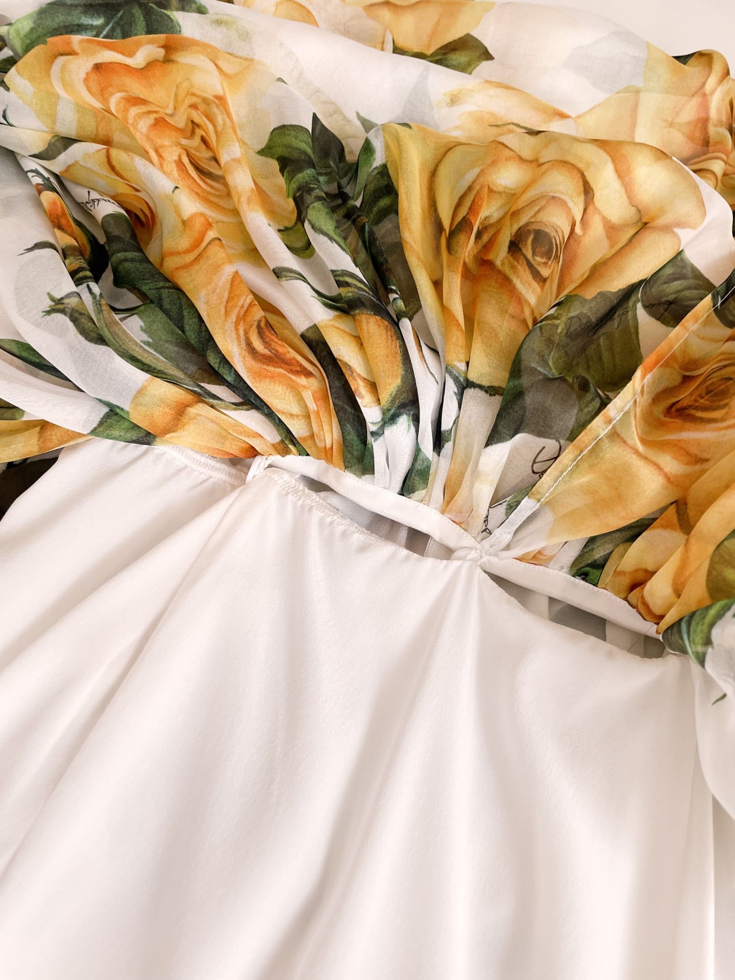 ĐẦM HAI DÂY DOLCE & GABBANA GREEN YELLOW FLORAL PRINT DRESS High Classy