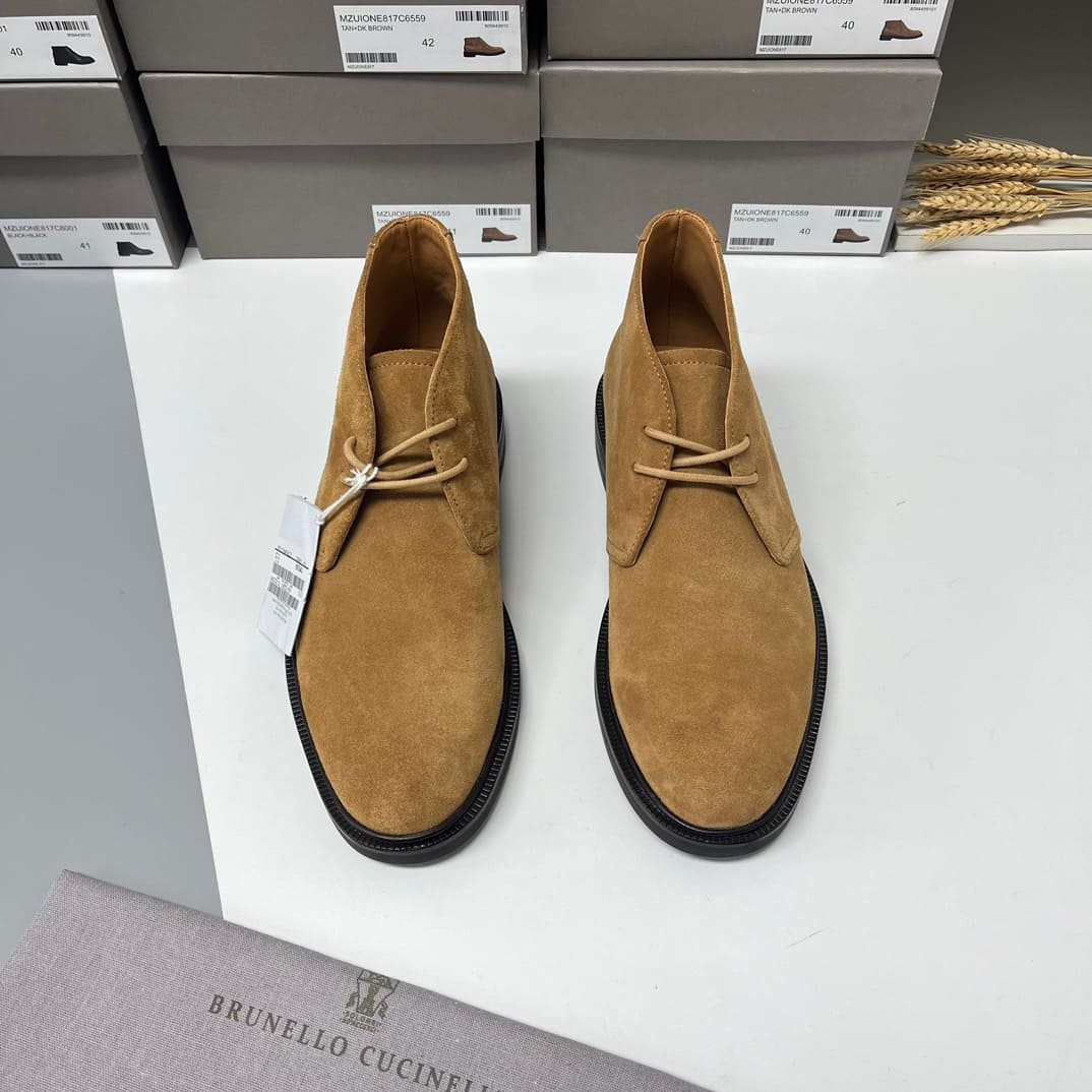 GIÀY BRUNELLO CUCINELLI CHELSEA BOOTS SHOES AAA DA LỘN
