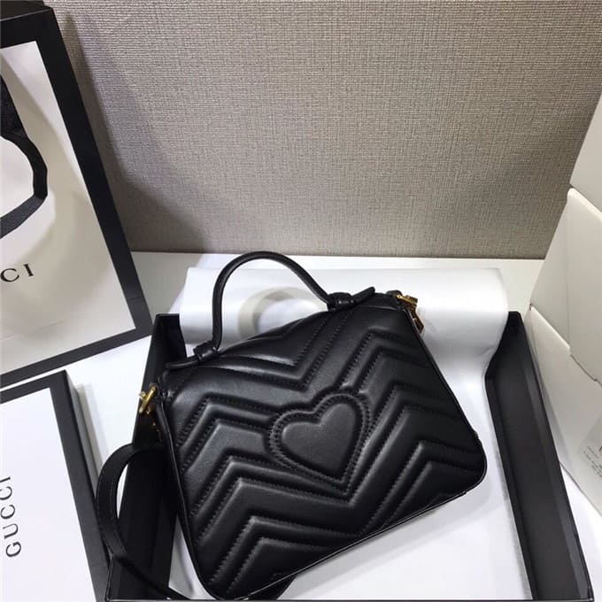 TÚI Gucci GG marmont mini top handle bag black Top Quality