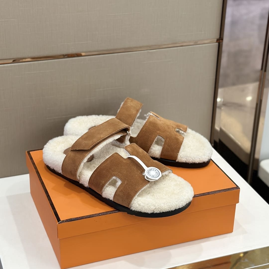 DÉP HERMES CHYPRE FUR SANDAL AAA