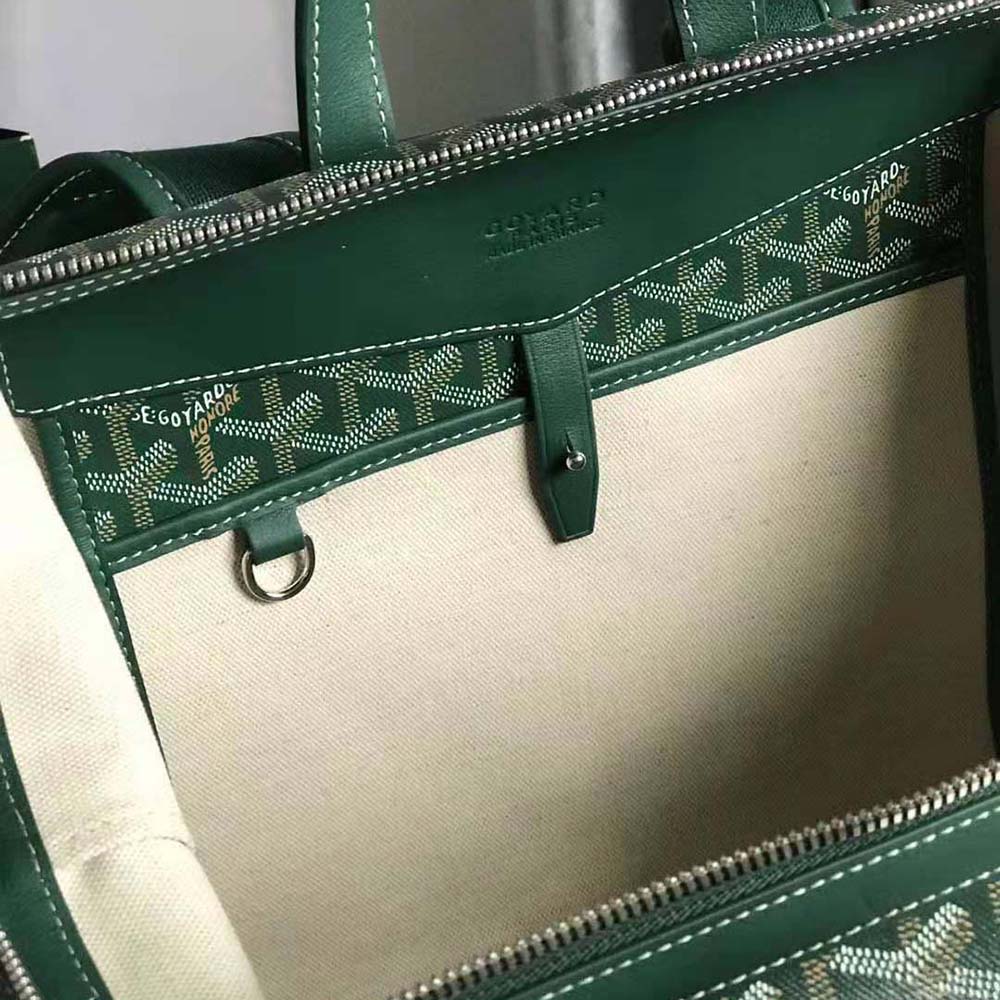 TÚI Goyard Women Sac A Dos Cisalpin in Goyardine Canvas & Chevroches Calfskin-Green