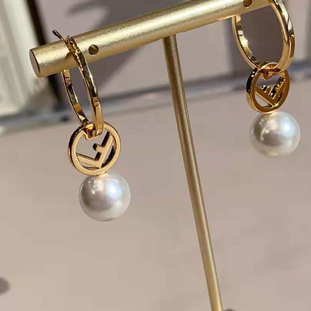 Bông tai Fendi F Is Fendi Earrings Gold-coloured