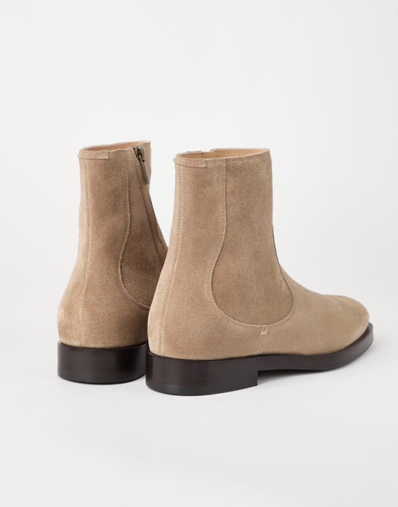 GIÀY BRUNELLO CUCINELLI CHELSEA BOOTS SHOES AAA DA LỘN CÓ KHÓA KÉO