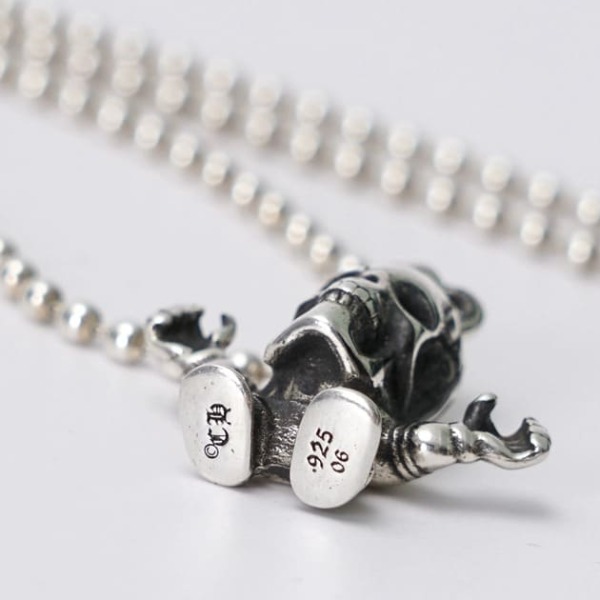 VÒNG CỔ CHROME HEARTS HÌNH ĐẦU LÂU Bạc S925