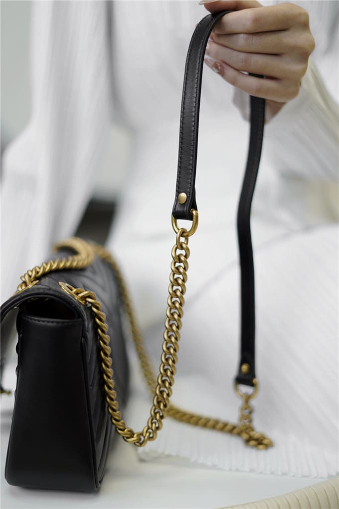 TÚI Gucci Marmont small matelasse shoulder bag black Top Quality