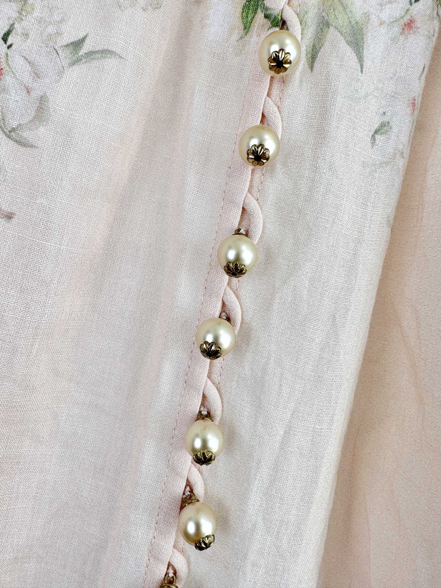 ÁO ZIMMERMANN Lace Fabric Flower Vintage Dress