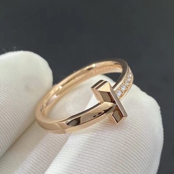 NHẪN TIFFANY & Co T1 RING DIAMOND ROSE GOLD 18K