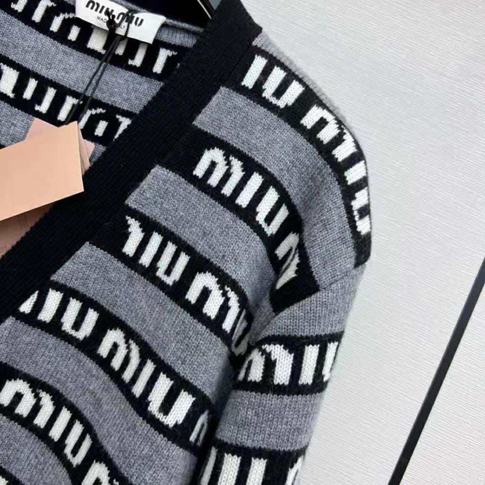 ÁO Miu Miu Women Wool Cardigan-Black