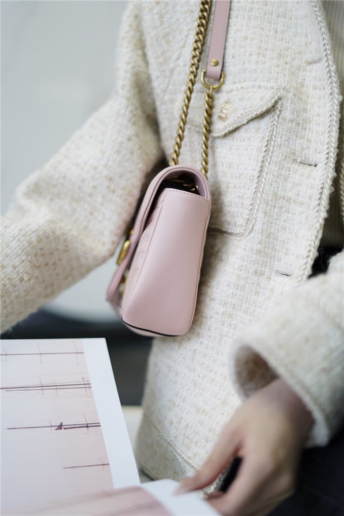 TÚI Gucci Marmont small matelasse shoulder bag pink Top Quality