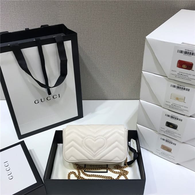 TÚI Gucci GG marmont super mini bag white Top Quality