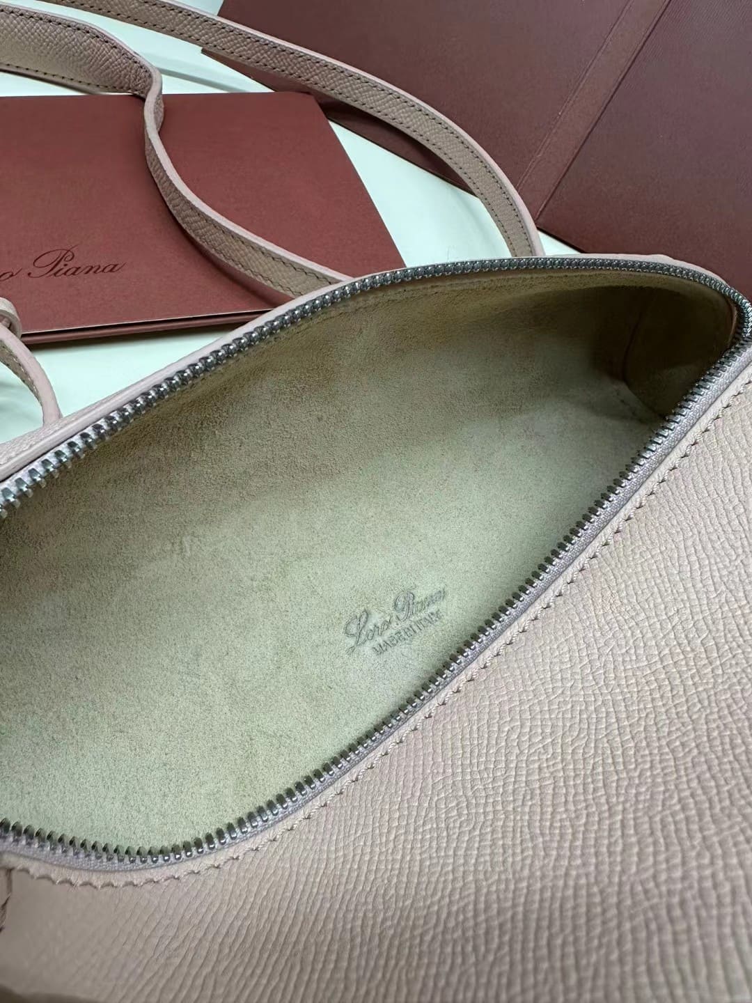 TÚI Loro Piana Women Extra Pocket L19 in Sheepskin Leather Pink