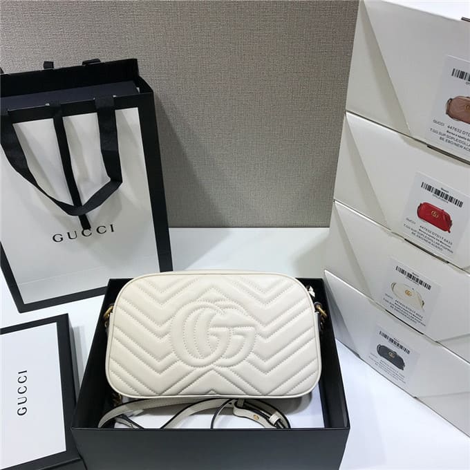 TÚI Gucci GG marmont small matelasse shoulder bag white Top Quality