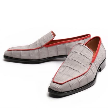 Giày lười công sở da cá sấu Alligator