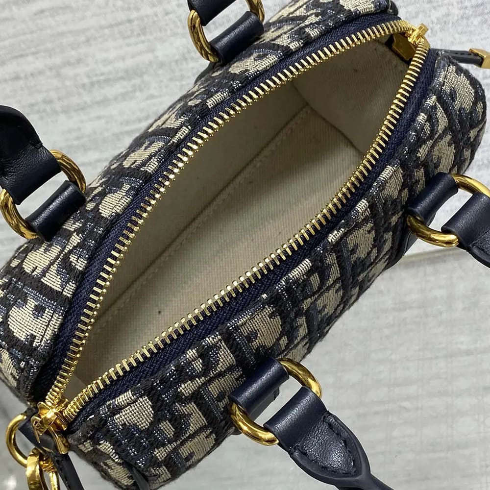 TÚI Dior Women Nano Dior Groove 17 màu xanh Dior Oblique Jacquard