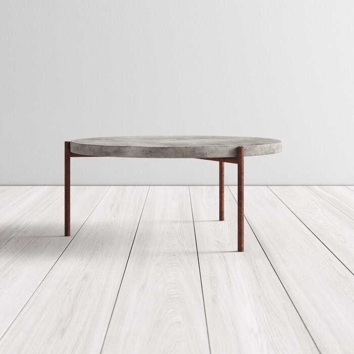 BÀN TRÀ PHÒNG KHÁCH LENO ROUND COFFEE TABLE XI MĂNG