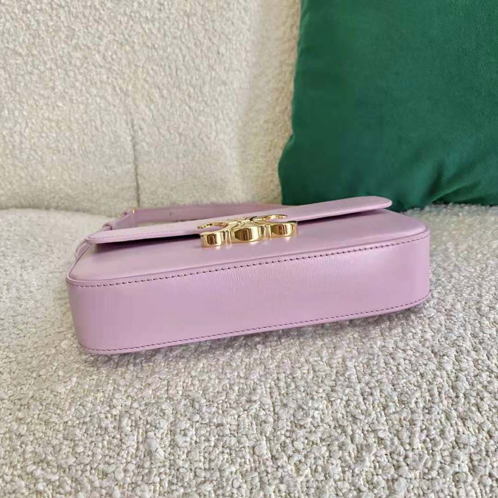 TÚI Celine Women Triomphe Shoulder Bag in Natural Calfskin-Purple