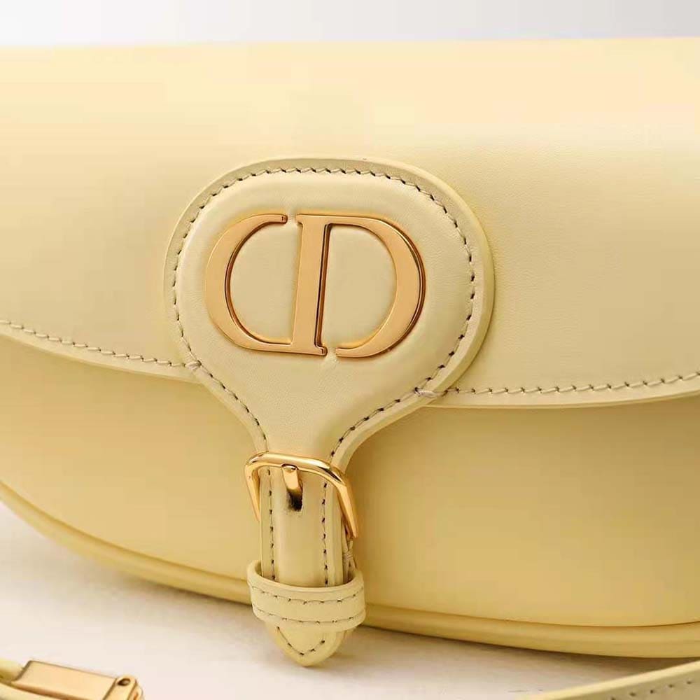 TÚI Dior Women Bobby East-West Bag Pale Yellow Box Calfskin Top Quality