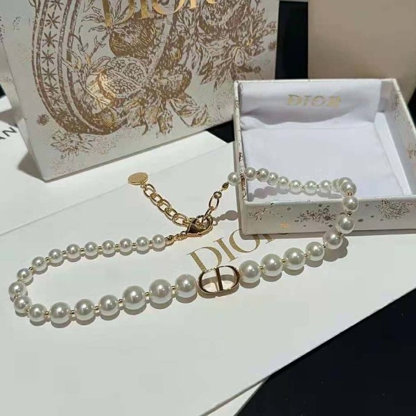 Vòng cổ Dior 30 Montaigne Choker Gold-Finish Metal and White Resin Pearls
