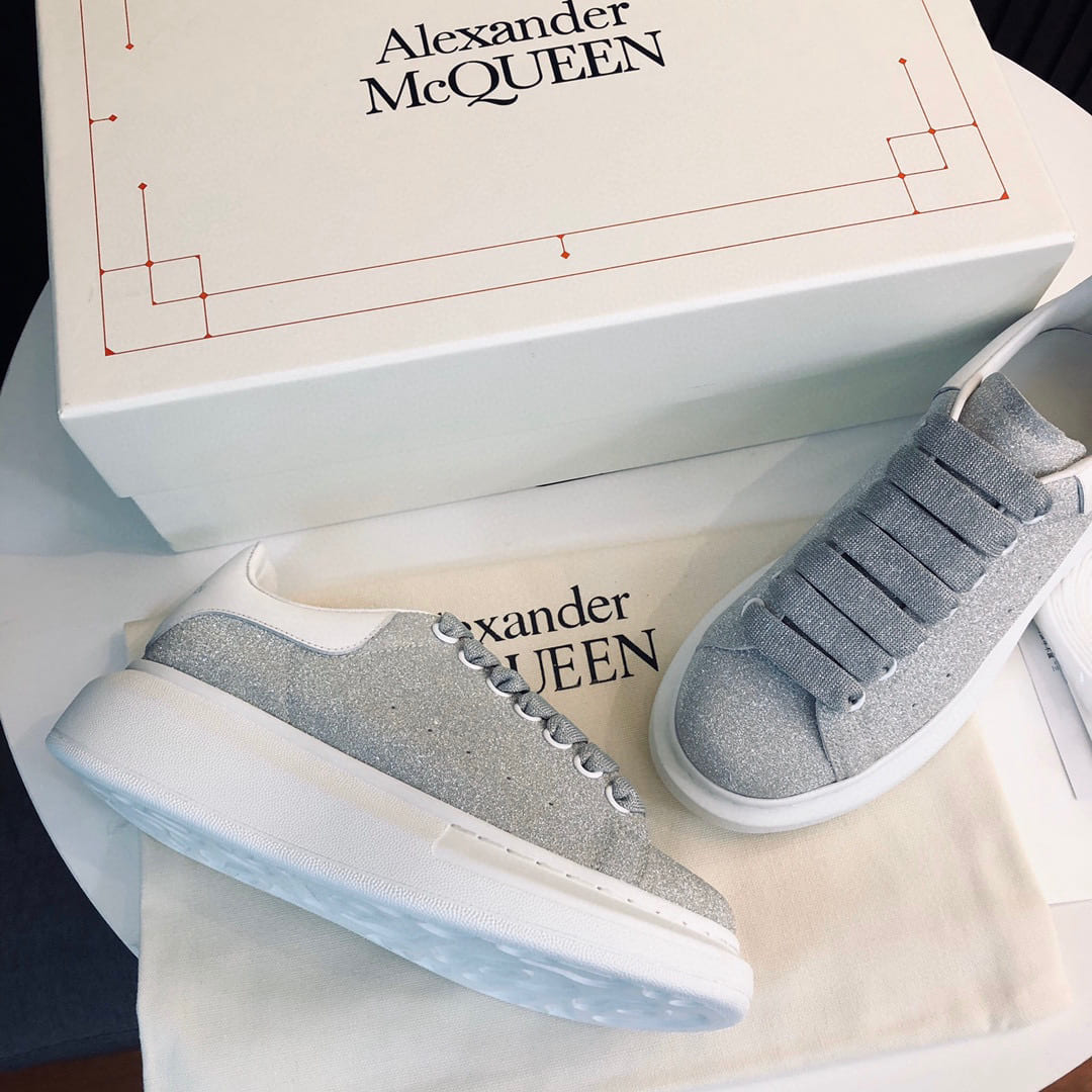 GIÀY ALEXANDER MCQUEEN SNEAKERS SHOES AAA UNISEX NAM VÀ NỮ KIM CƯƠNG DA BÊ HẢO HẠNG