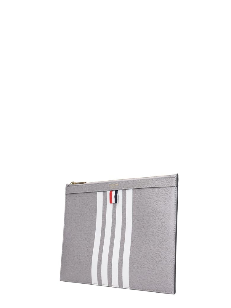 VÍ THOM BROWNE CLUTCH IN GREY LEATHER
