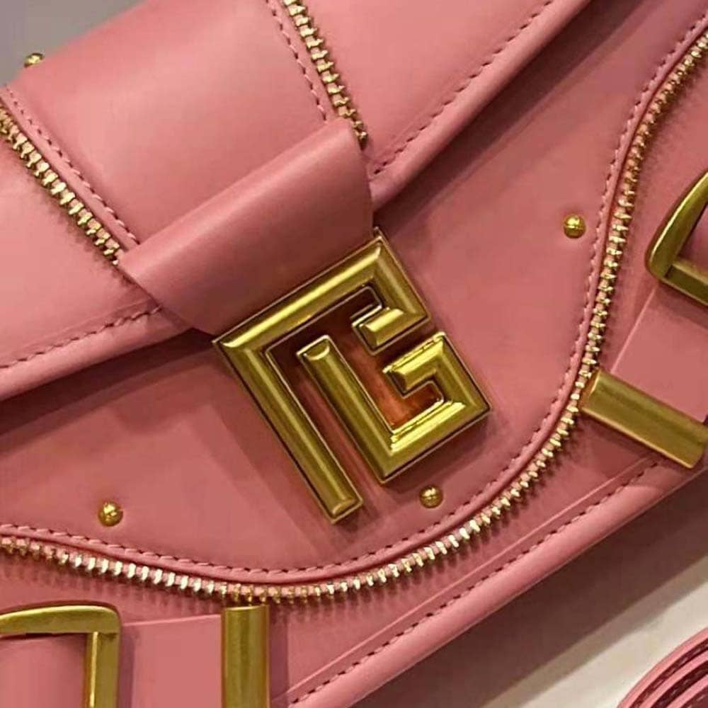 TÚI Balmain Women Blaze Clutch Bag in Smooth Leather-Pink