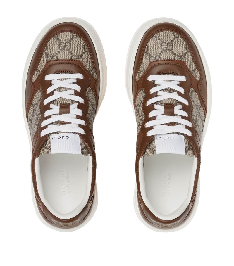 GIÀY GUCCI Leather GG-Print Sneakers
