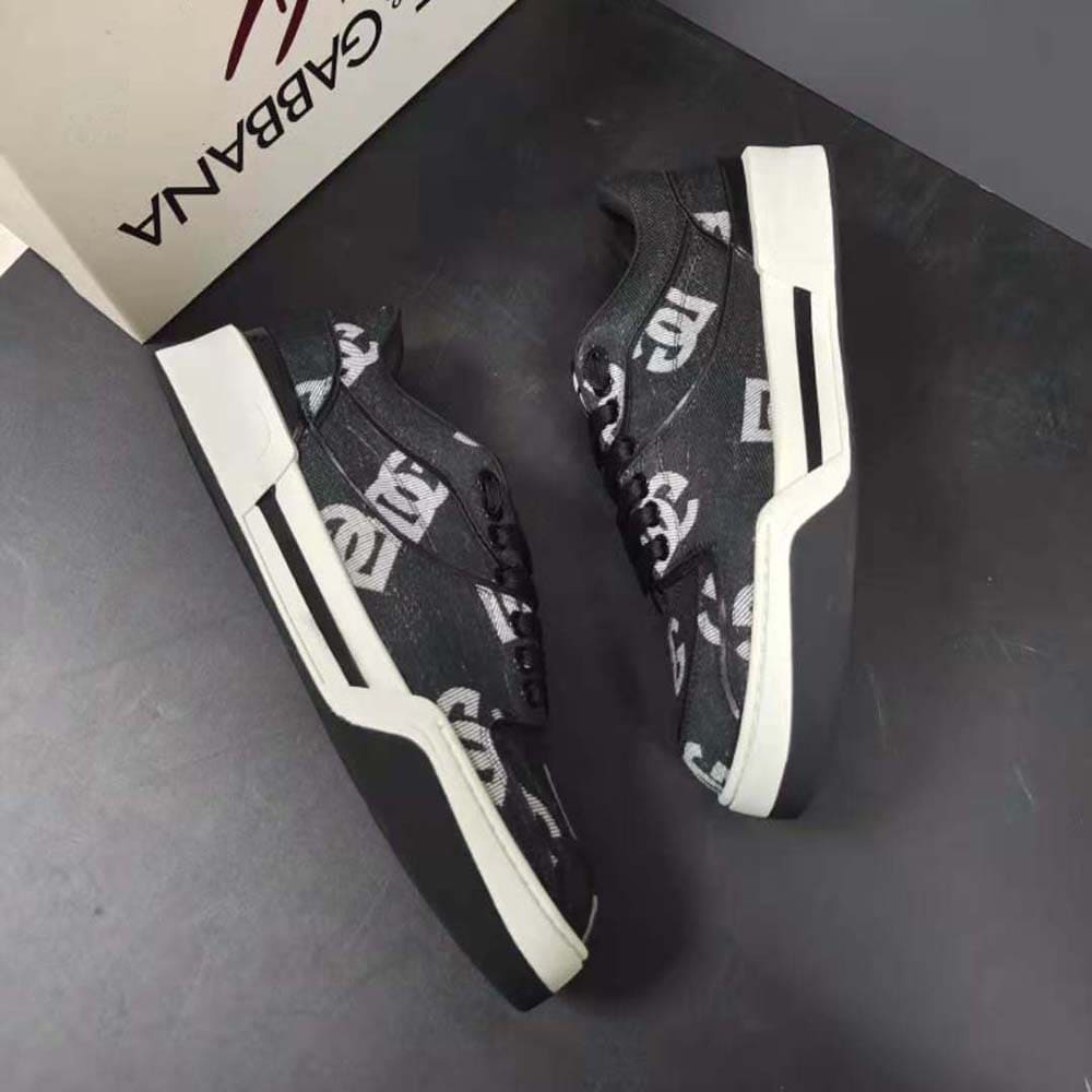 GIÀY DOLCE & GABBANA Men New Roma Sneakers with Denim Logo
