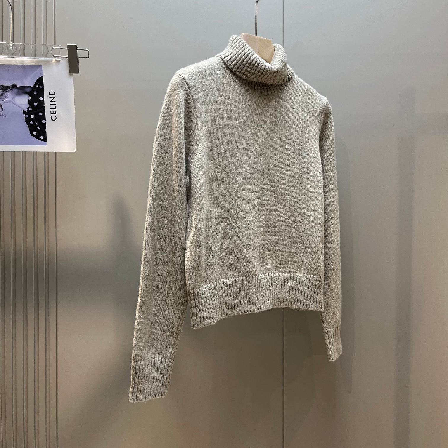 ÁO AMI embroidered Wool-jersey sweatshirt