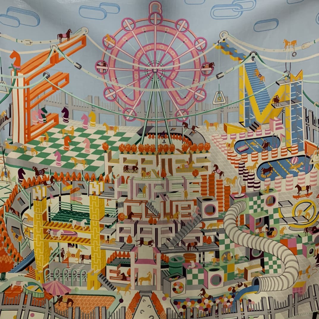 KHĂN HERMES H Family cashmere scarf