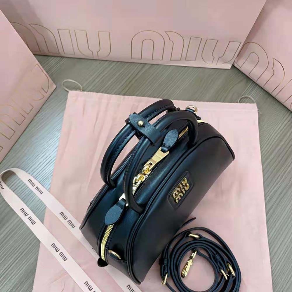 TÚI Miu Miu Women Medium Leather Top-handle Bag-Black