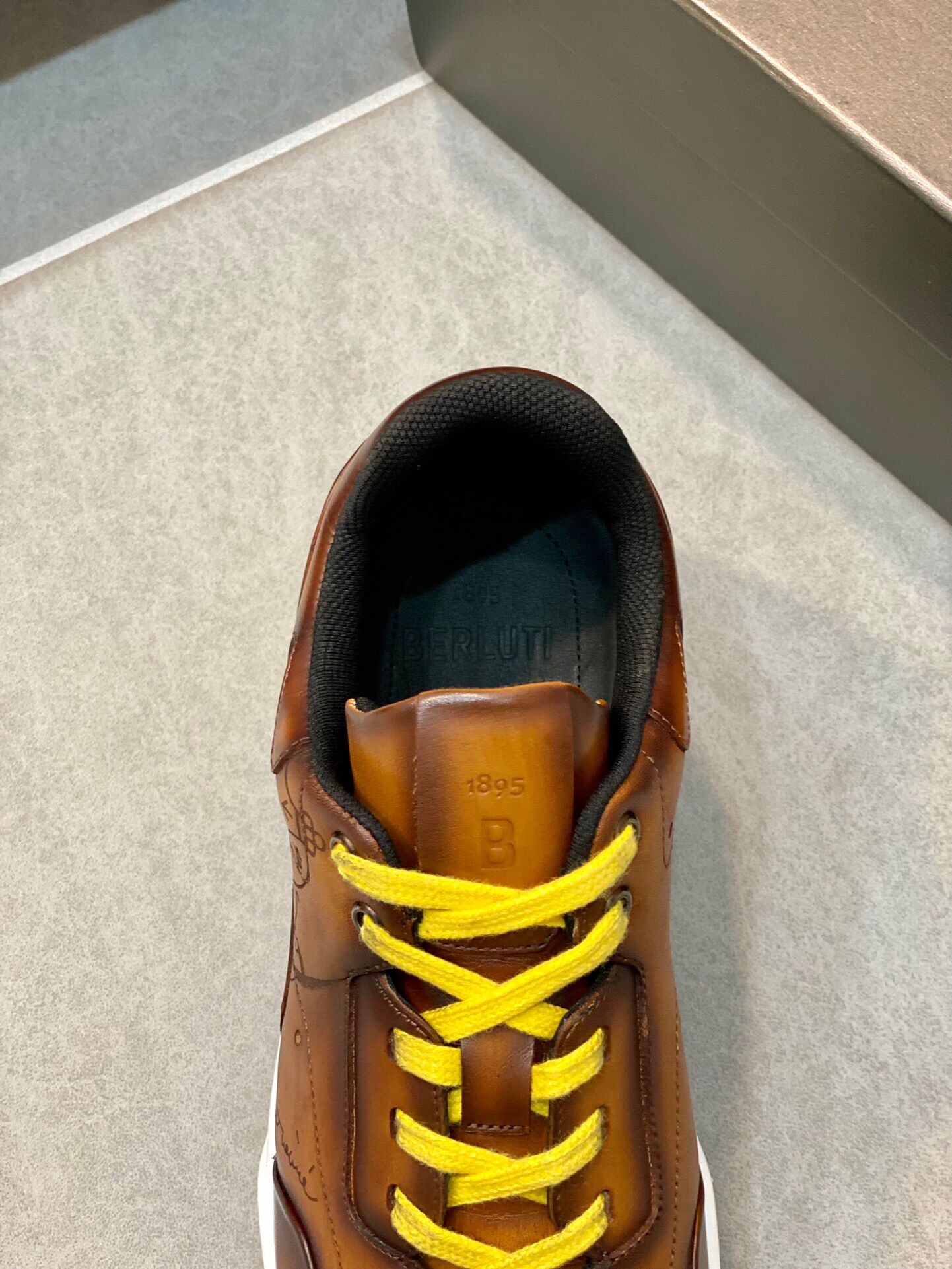 GIÀY BERLUTI BROWN LEATHER SNEAKER SHOES AAA