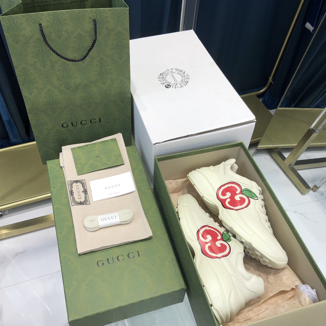 GIÀY GUCCI RHYTON GG ITALIA SNEAKERS SHOES UNISEX