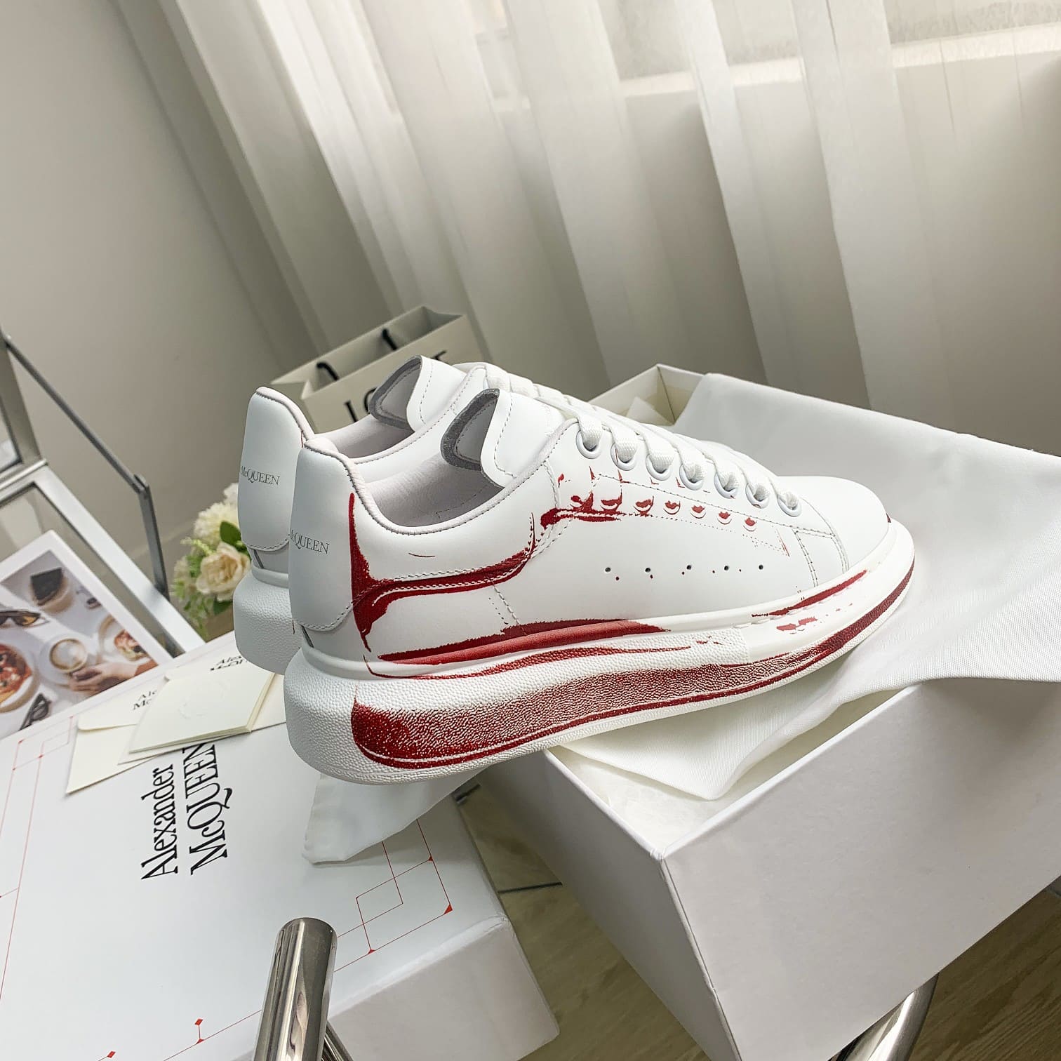 GIÀY ALEXANDER MCQUEEN SNEAKERS SHOES AAA UNISEX NAM VÀ NỮ DA BÊ HẢO HẠNG