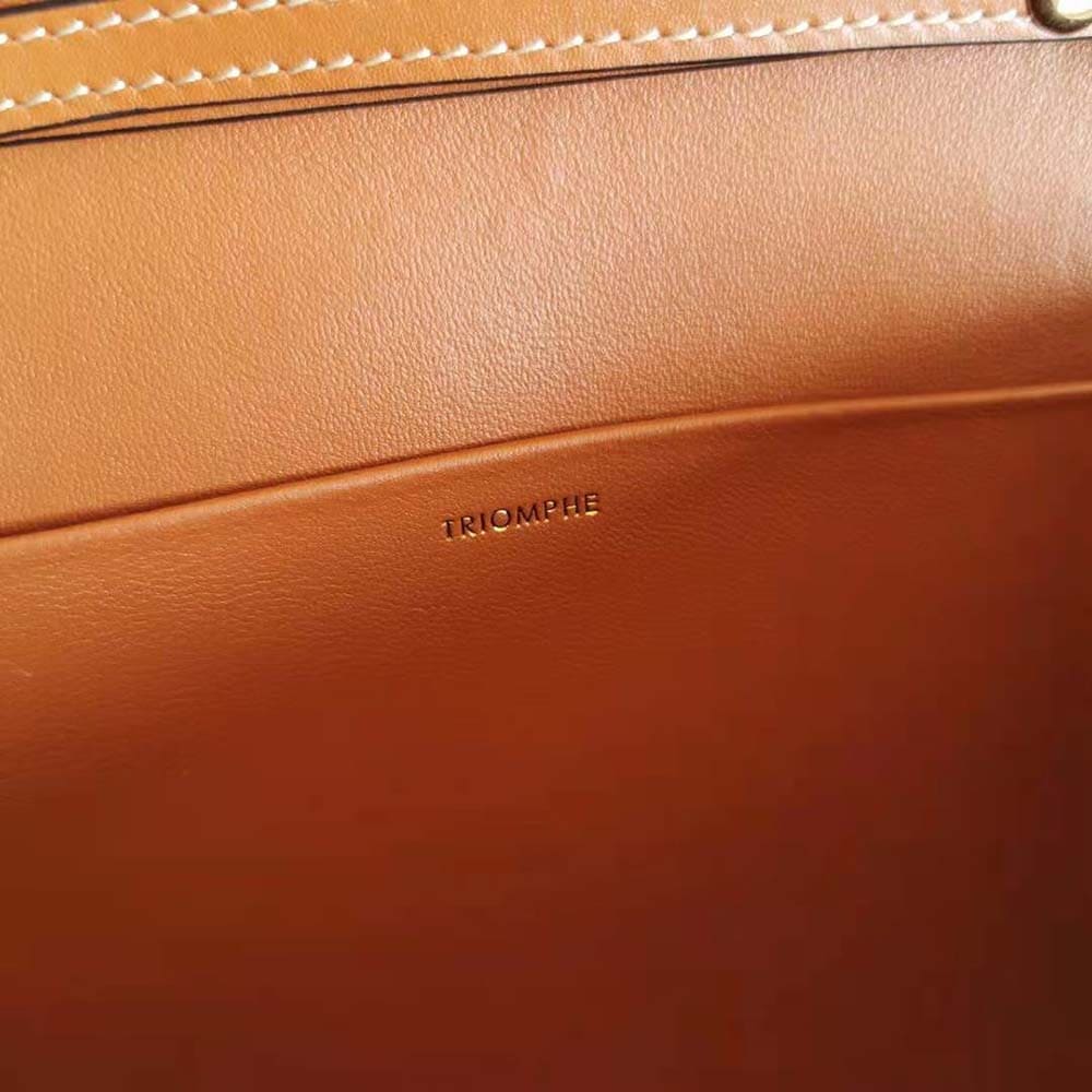 TÚI Celine Women Strap Bag Triomphe in Triomphe Canvas and Calfskin