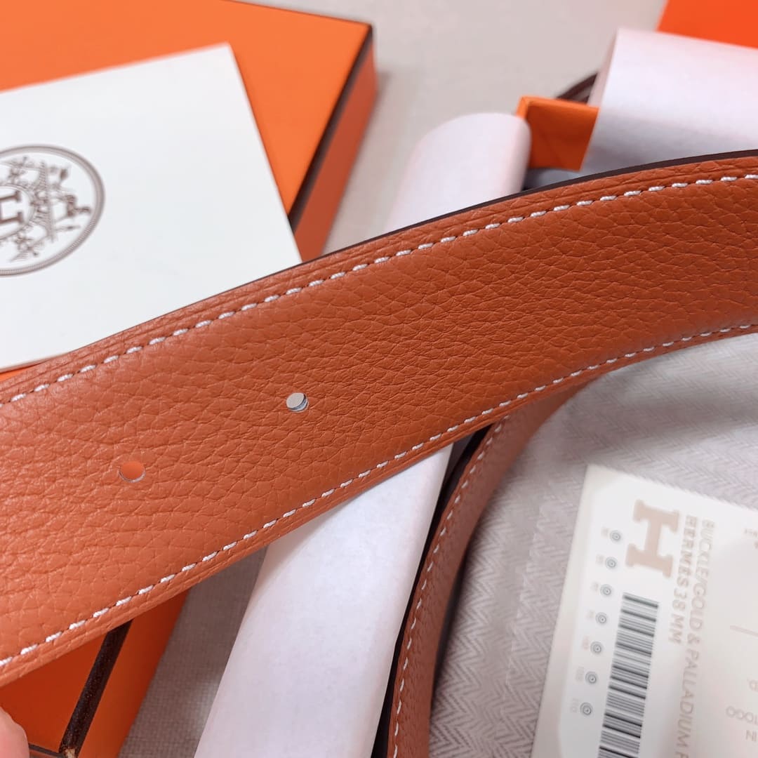 DÂY LƯNG HERMES Horseshoe Togo leather hai mặt khóa bạc đen