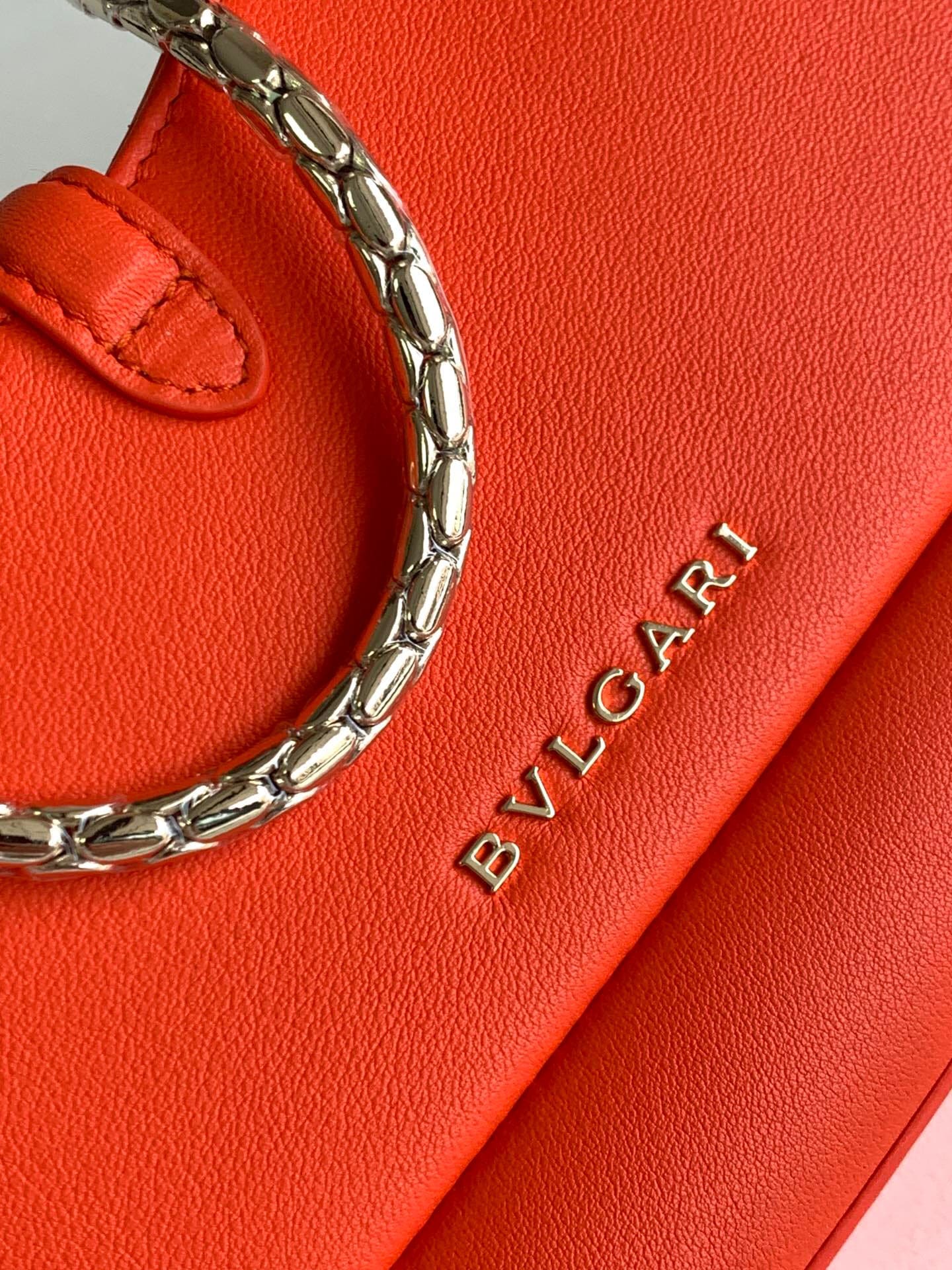 TÚI BVLGARI SERPENTI CALFSKIN ORANGE