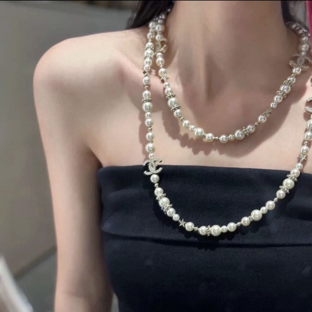 VÒNG CỔ CHANEL CC NGỌC TRAI