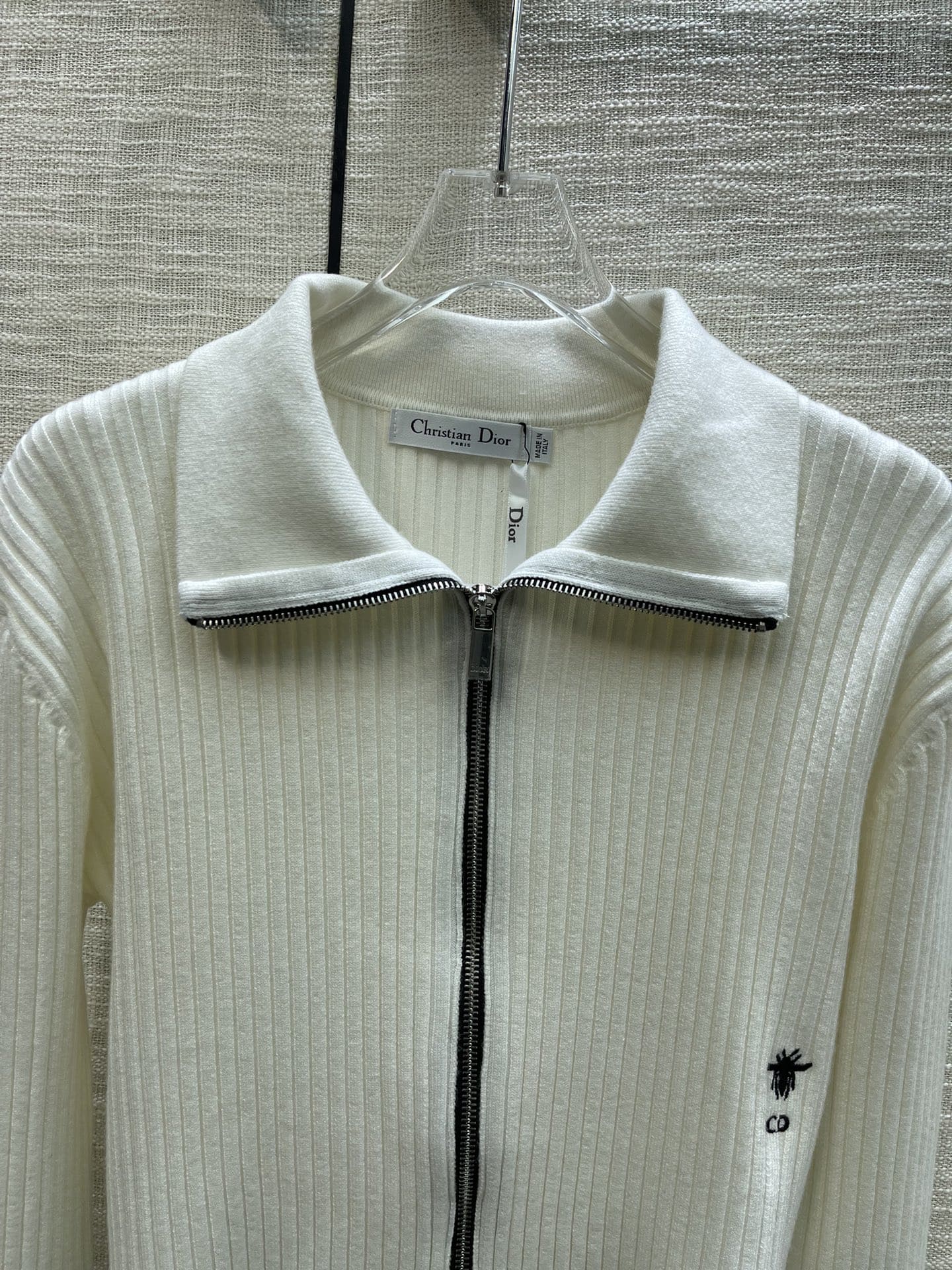 ÁO DIOR Cardigan White Sweater