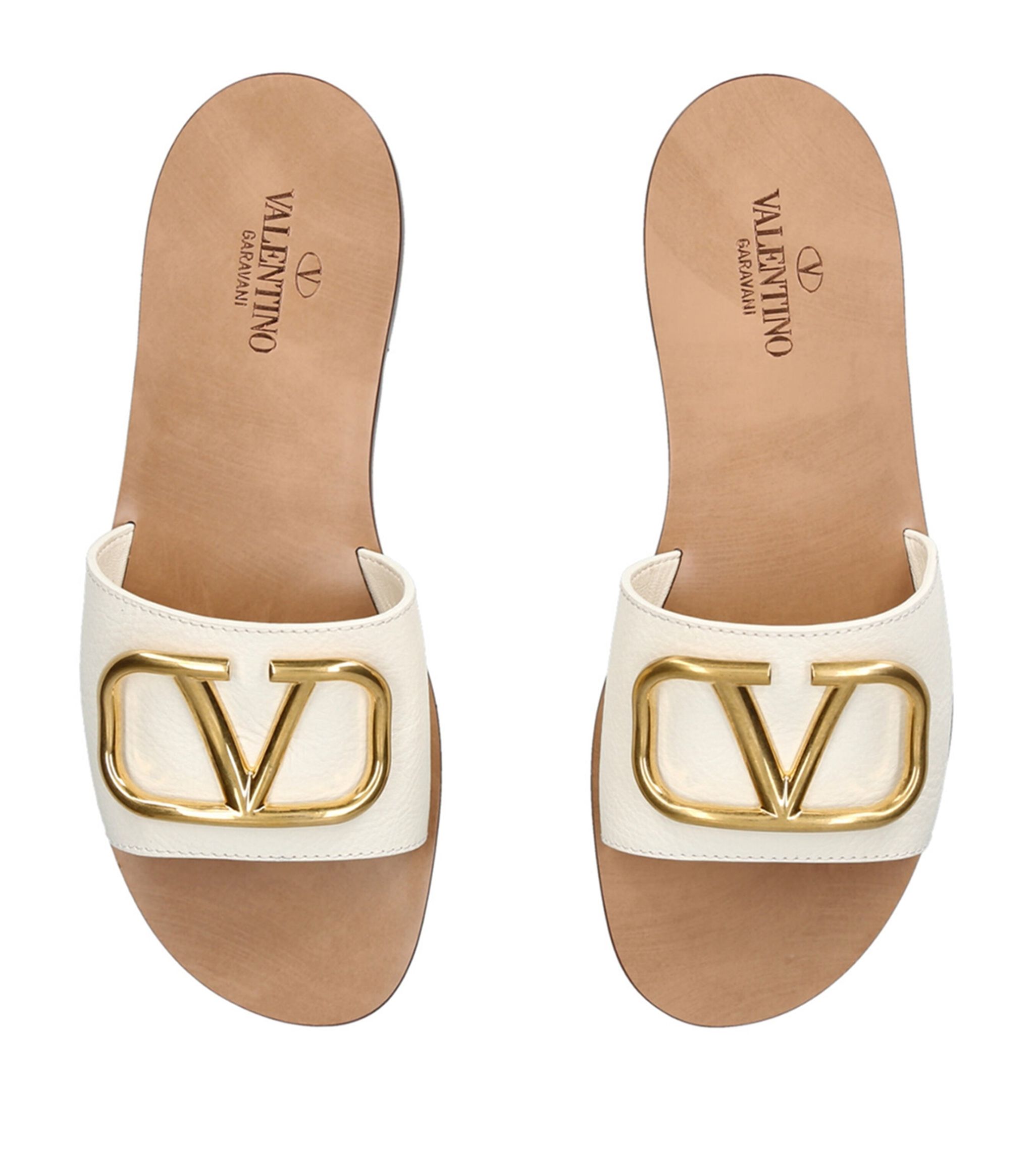 GIÀY VALENTINO GARAVANI  Leather Vlogo Slides
